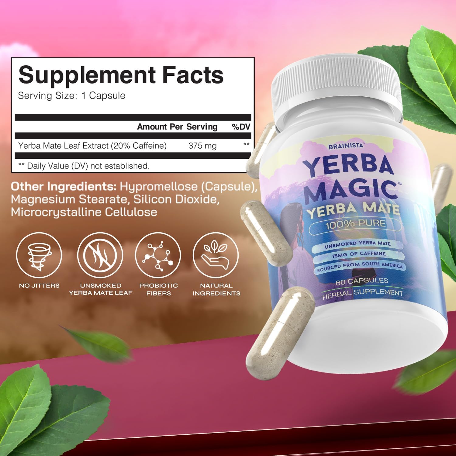 Yerba Magic | Yerba Mate 100% Pure – 60 Cápsulas