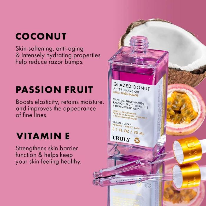 GLAZED DONUT After Shave Oil – Tu piel suave, luminosa y sin irritación 3.1 FL onz  / 90mL