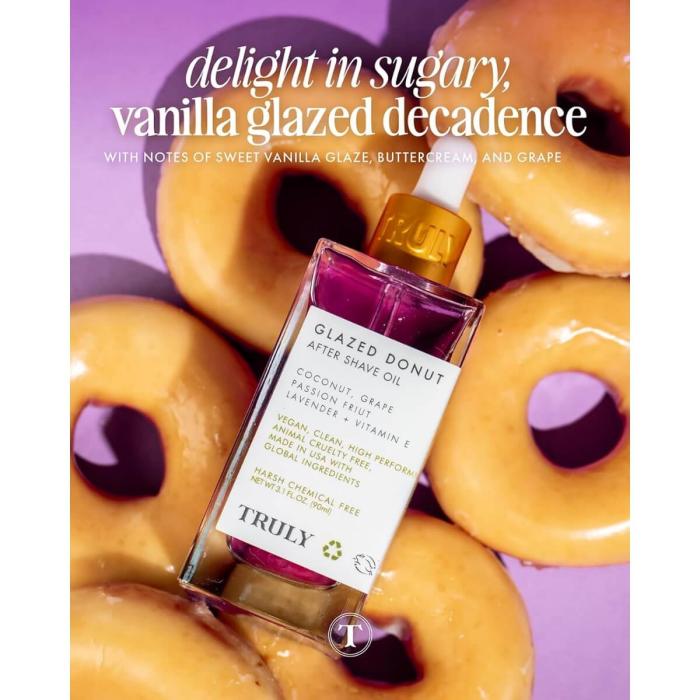 GLAZED DONUT After Shave Oil – Tu piel suave, luminosa y sin irritación 3.1 FL onz  / 90mL